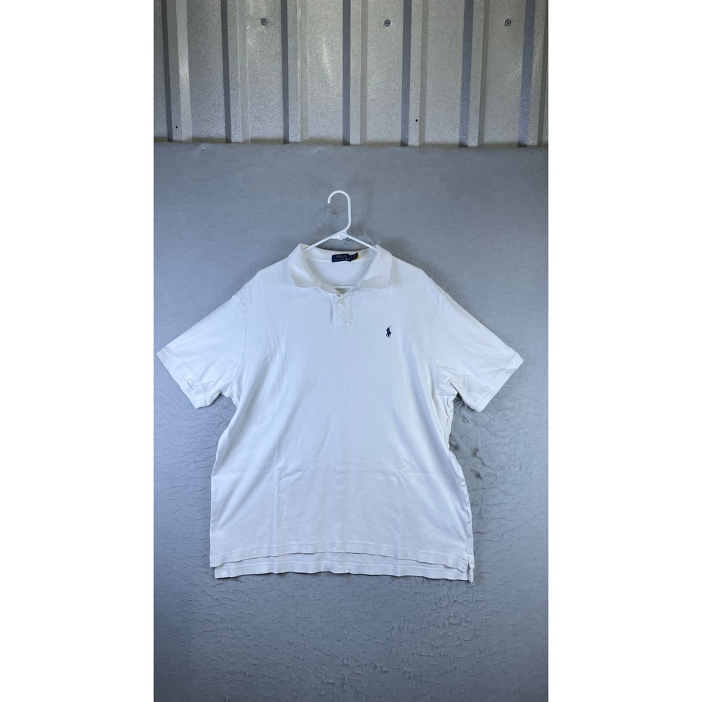 Polo Ralph Lauren Polo Shirt Mens XL White Good Short Sleeve Pony Logo